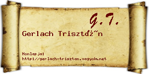 Gerlach Trisztán névjegykártya
